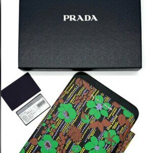 Prada Saffiano Leather Floral iPad Case